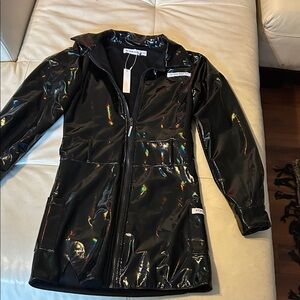 Black Shiny Utility Jacket